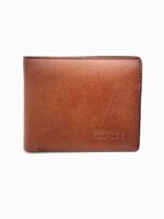 ESTIPOSS Men’s Premium Leather Bifold Wallet – Brown with Embossed Logo
